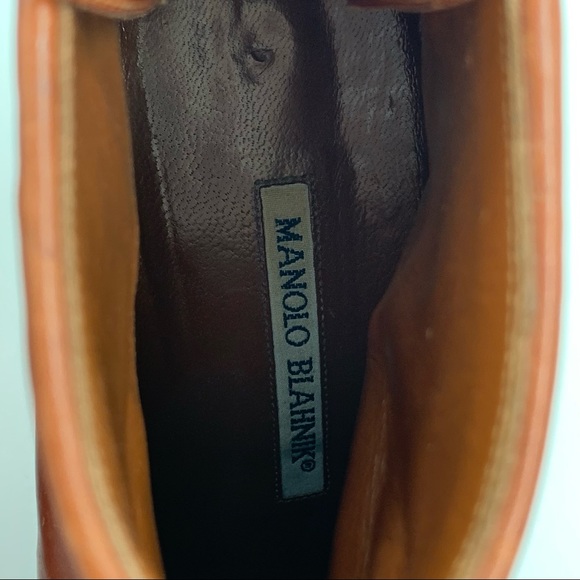Manolo Blahnik Cognac Boots - Picture 5 of 8